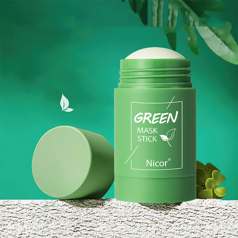 Green mask stick with Nicor branding on a green background