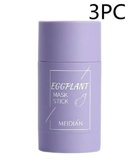 Purple mask stick container with 'Eggplant Mask Stick' text and 'MEIDI®AN' branding on a white background.
